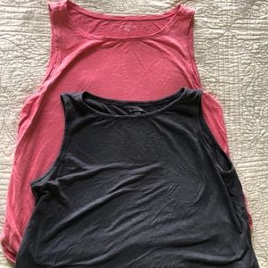 Bundle of two Eileen Fisher hemp cotton tanks size L